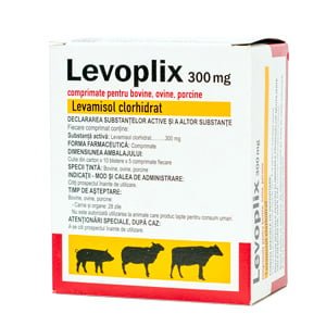 Levoplix 300MG Levamisole 50 BOLUS ORAL dewormer bovini, suini, caprini / Vermifugo orale per bovini, ovini, suini 50 compresse