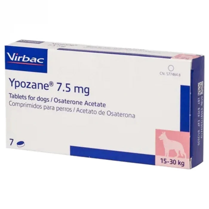 YPOZANE 7 tablets // Osaterone // treatment of benign prostatic hypertrophy (BPH) in male dogs / trattamento dell'ipertrofia prostatica benigna (IPB) nei cani maschi