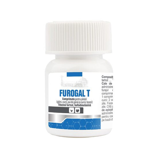 FUROGAL T 100 cp - Oral anti-infective for birds // Tylosin+Sulfadimethoxine // chickens, turkeys  and pheasants / polli, tacchini  e fagiani.