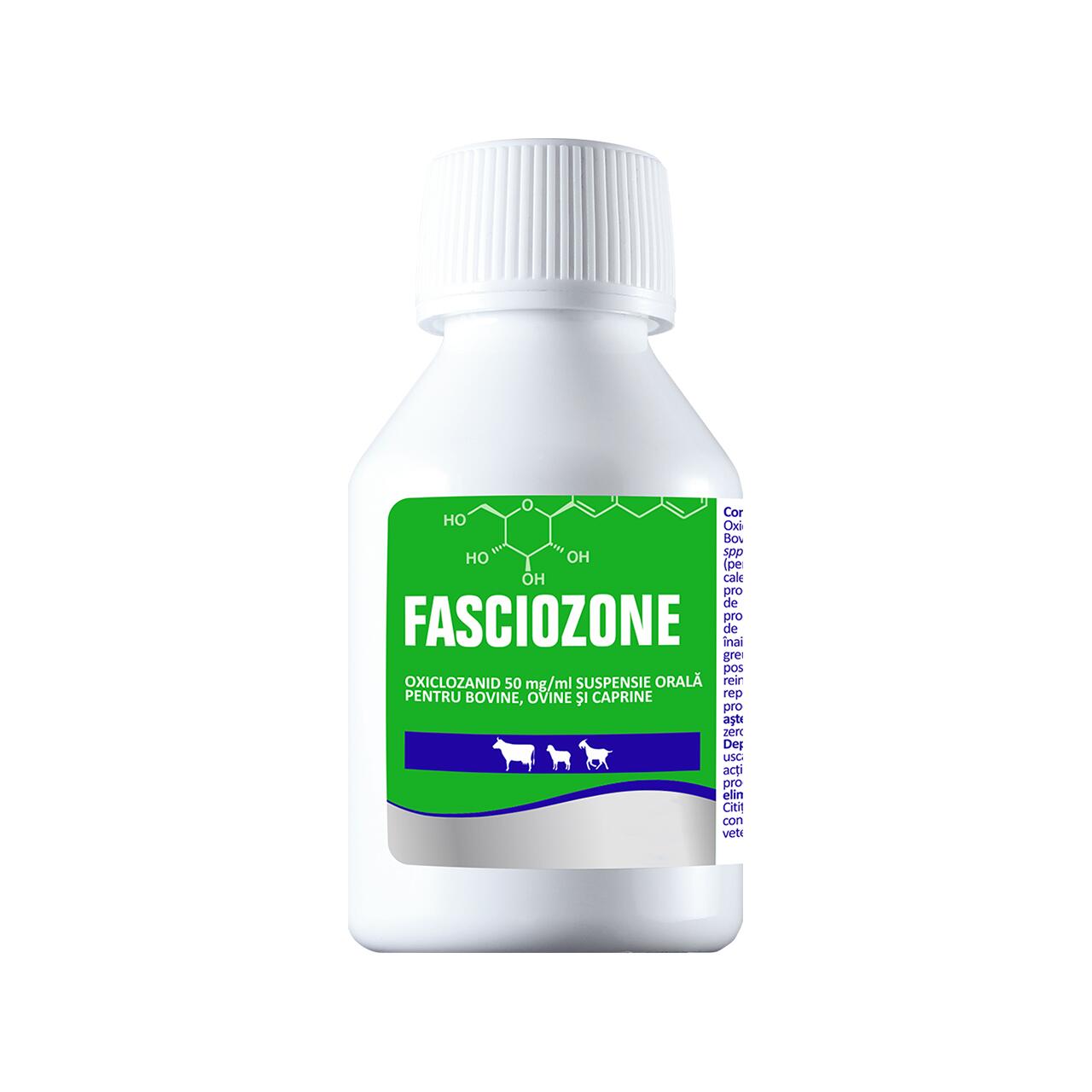 Fasciozone - Sospensione orale, Antiparasitario Sverminante Vermifugo trattamento fasciolosi paramphistomosis cestodi per bovini, ovini e caprini