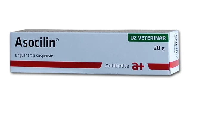 ASOCILIN 20G - POMMADE À USAGE VÉTÉRINAIRE // streptomycine 2,0 g // Bovins, chiens, chats / Bovini, cani, gatti