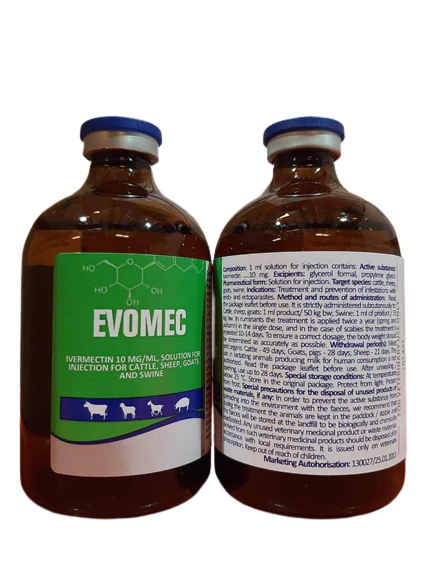 Evomec 1% 100ml // Ivermectina // Bovini, ovini, caprini, suini // Cattle, sheep, goats, pigs