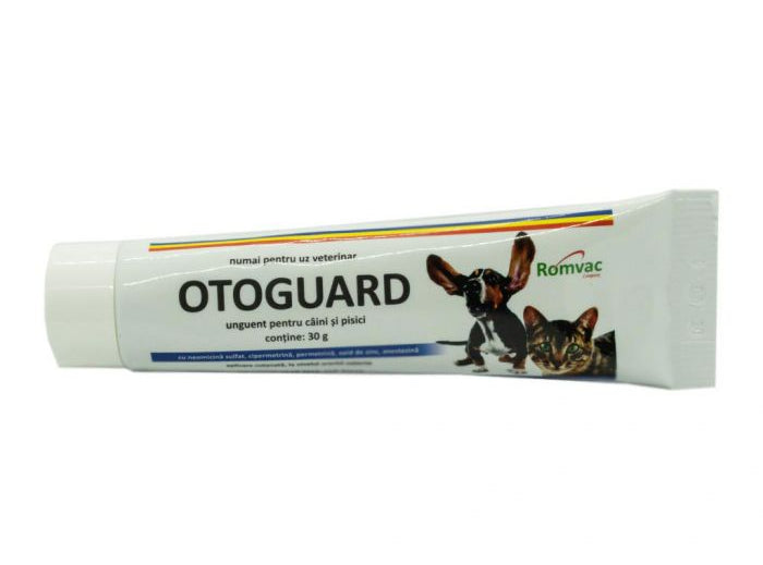 OTOGUARD 30 g ointment // Neomycin, cypermethrin, permethrin // external otitis // otite esterna // dogs and cats