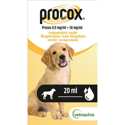 PROCOX* OS SOSP FL 7,5ML pour vermifuge oral chiens / Vermifugo orale per cani
