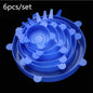 6 Pcs Reusable Universal Silicon Stretch Bowl Lids Kitchen Wrap Silicone Food Wrap Bowl Lid Kitchen Tools_7