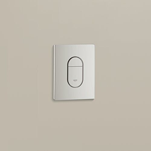 GROHE 38844P00 Arena Cosmopolitan Flush Plate - Brushed Chrome - Pet Shop Luna