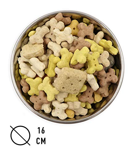 Tyrol Stainless Steel Anti-Slip Bowl for Cat/Dog/Pets, Wood Effect, 16 cm, 0.15 kg - Pet Shop Luna