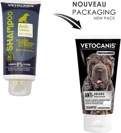 Shampoing antiodeur chien VETOCANIS - Pet Shop Luna