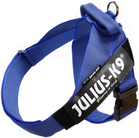 Julius-K9 Pettorina a Fascia Color & Gray, Taglia: 3, Colore: Blu - Pet Shop Luna
