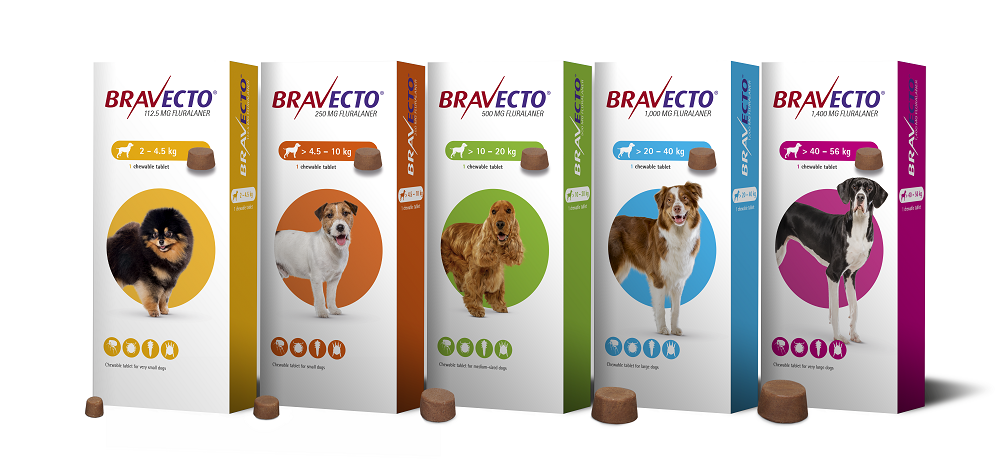 Bravecto Chews for Dogs 12 weeks protection External Antiparassitic / Compresse Masticabili per Cani < 1 tablet > - Pet Shop Luna
