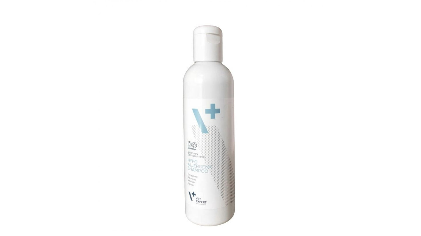 VetExpert Hypoallergenic Shampoo, 250 ml Dermatocosmetic shampoo for animals with sensitive skin, prone to irritations, allergies, excessive drying or intolerance to other shampoos. - Pet Shop Luna